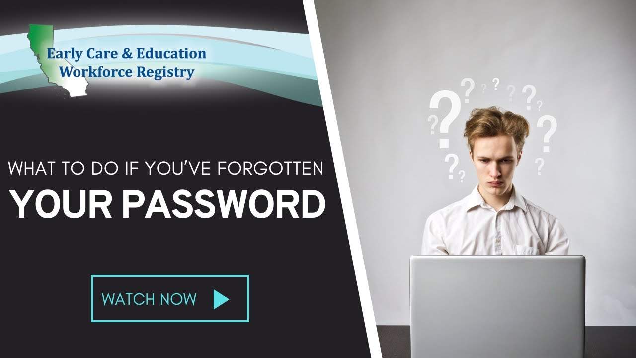 What to do if You've Forgotten Your Password