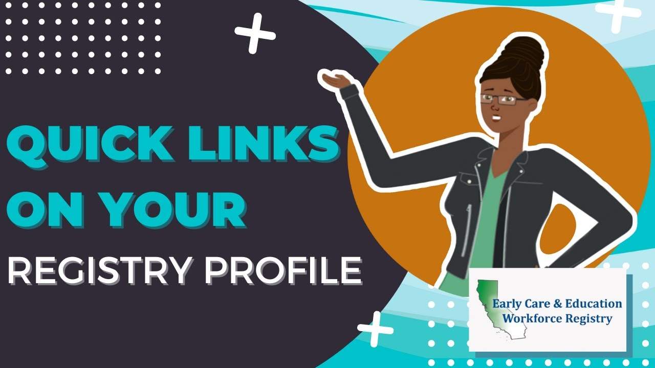 Quick Links on Your Registry Profile