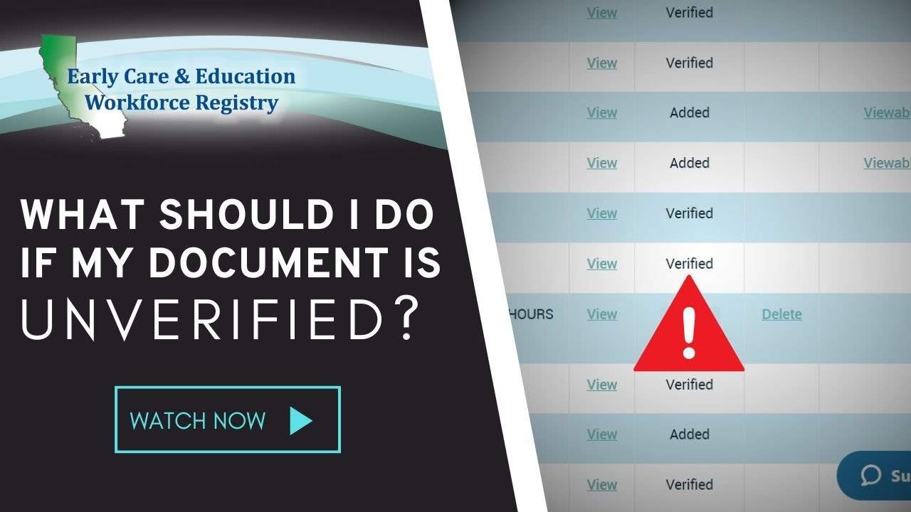 What should I do if my document is not verified?